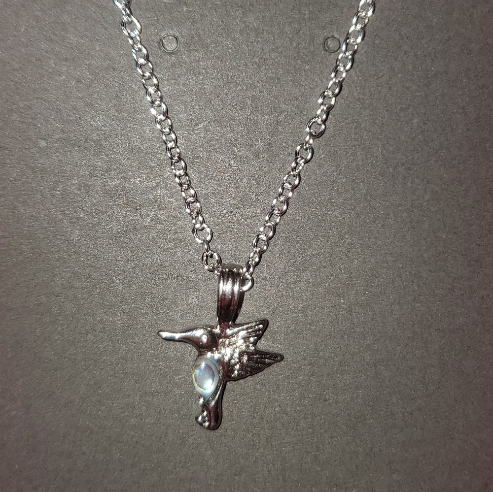 Dainty Hummingbird Charm Necklace